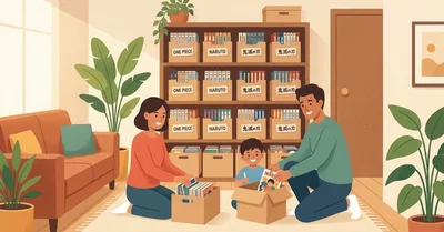 家族の漫画棚づくり！子供と共有する蔵書管理術【散らからない仕組み】