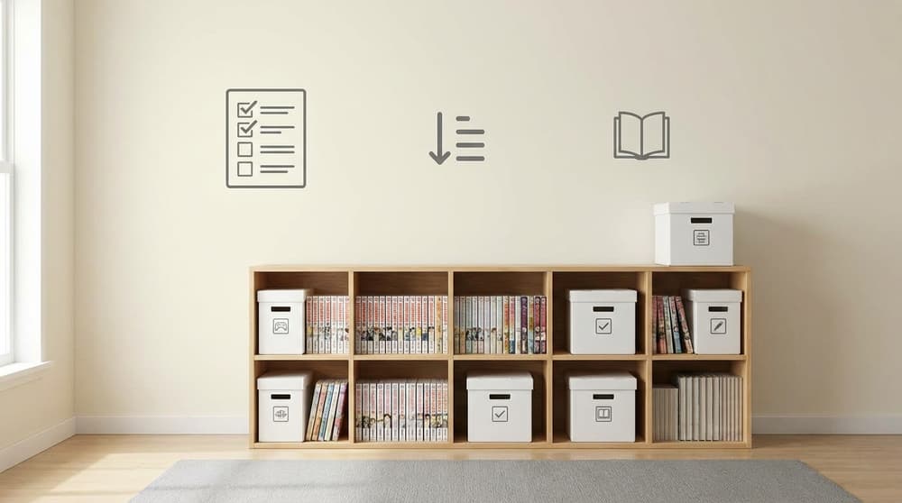 漫画の収納・整理術！1000冊を管理する方法【片付けのコツ】